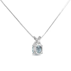 Platinum Aquamarine and Diamond Necklace