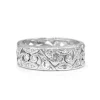 Platinum Art Deco Old and Single Cut Diamond Band