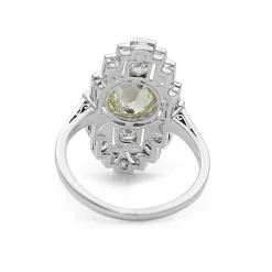 Platinum Art Deco Old and Rose Cut Diamond Ring