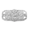 Platinum Art Deco Old Cut Diamond Brooch