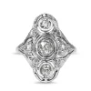 Platinum Art Deco Old Cut Diamond Ring