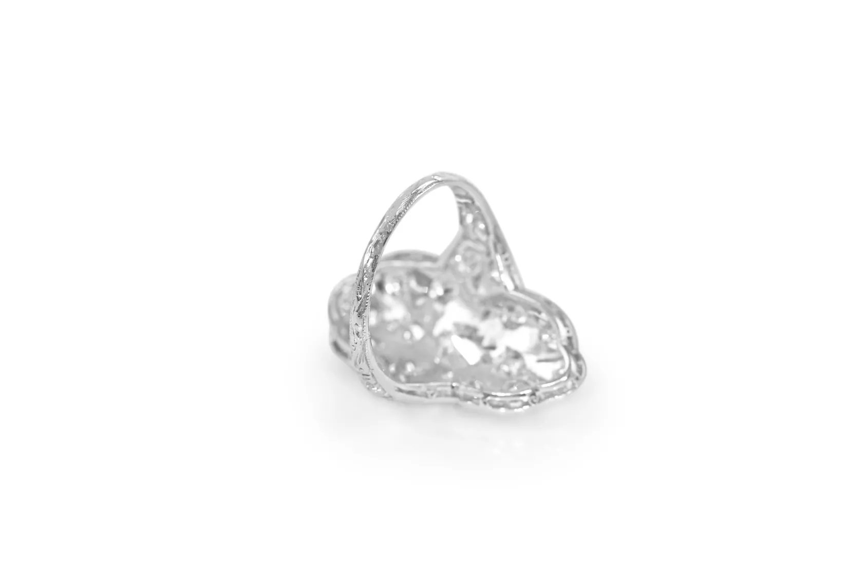 Platinum Art Deco Old Cut Diamond Ring