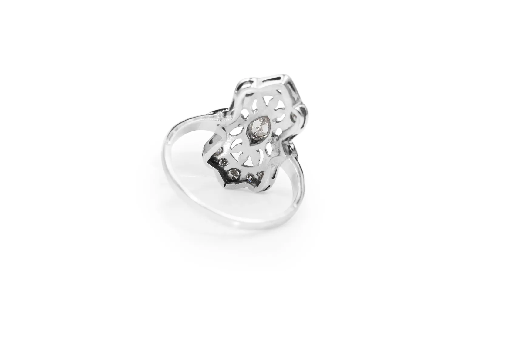 Platinum Art Deco Old Cut Diamond Ring