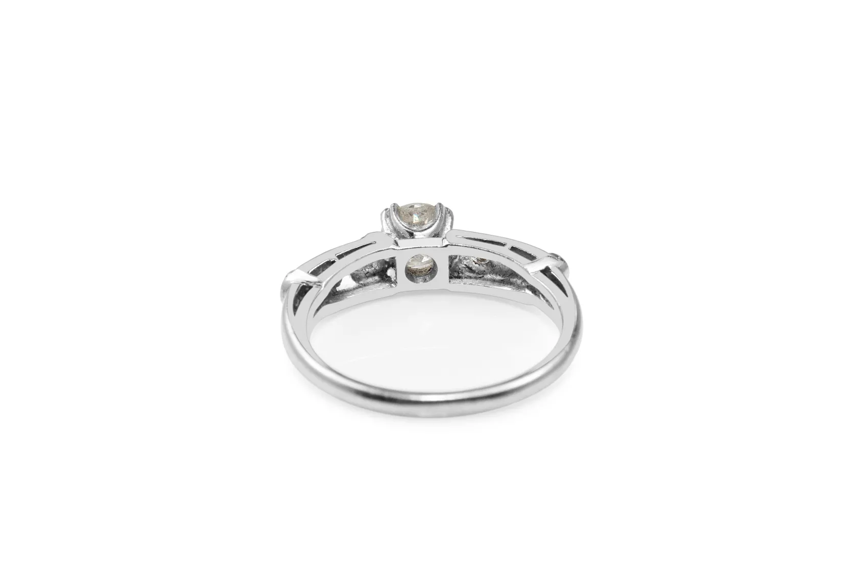 Platinum Art Deco Old Cut Diamond Ring