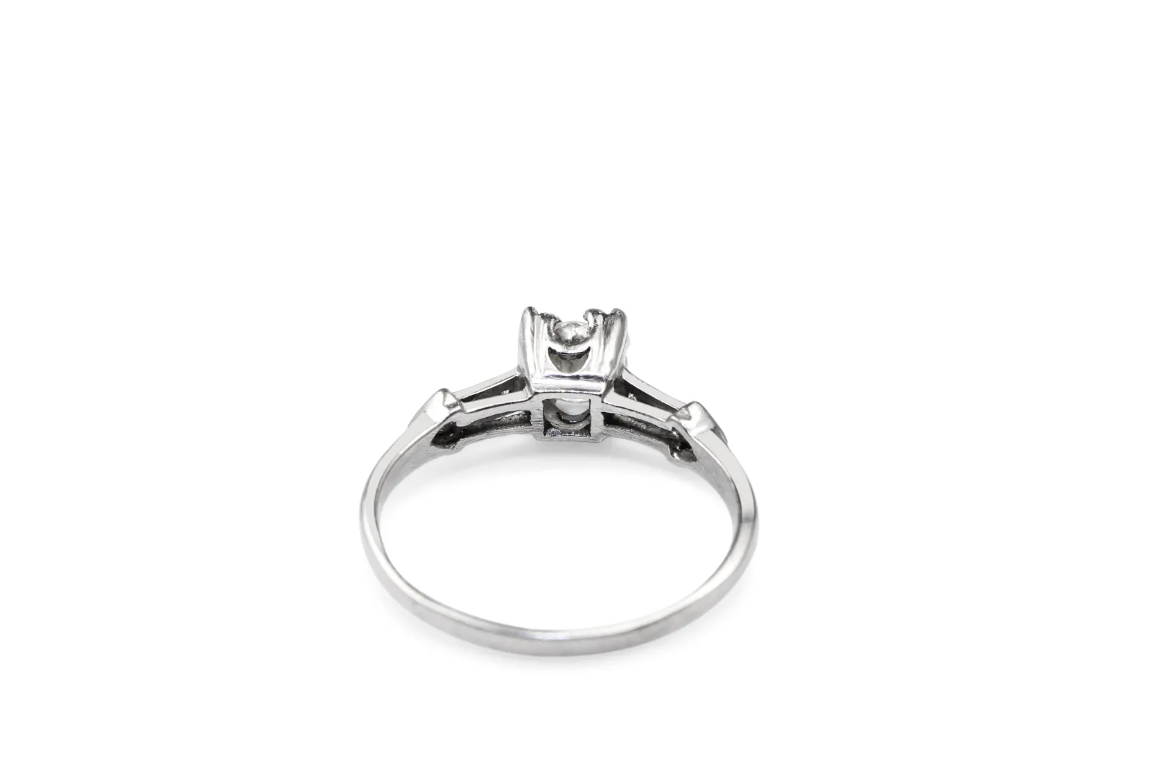 Platinum Art Deco Old Cut Diamond Ring