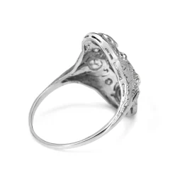 Platinum Art Deco Old Cut Diamond Ring