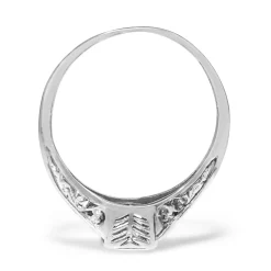 Platinum Art Deco Old Cut Diamond Solitaire Ring