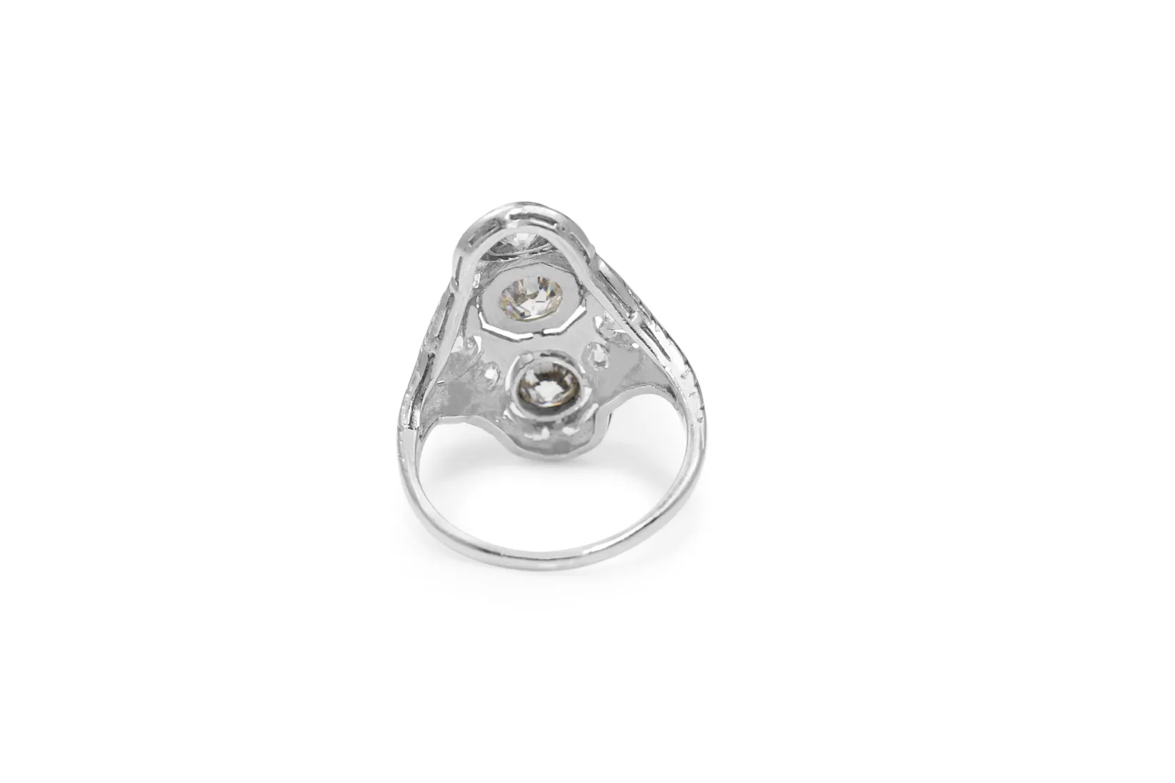Platinum Art Deco Old Cut Diamond Ring
