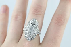 Platinum Art Deco Old Cut Diamond Ring