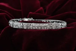 Platinum Art Deco Old Cut Diamond Bracelet