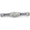 Platinum Art Deco Sapphire and Diamond Brooch