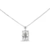 Platinum Baguette Diamond Necklace
