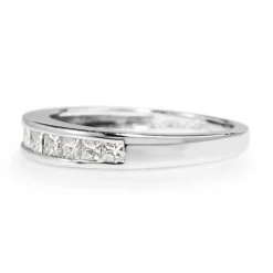 Platinum Channel Set Diamond Band