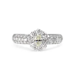 Platinum 1.00ct Diamond Cluster Ring