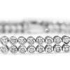 Platinum 2ct Double Row Diamond Tennis Bracelet