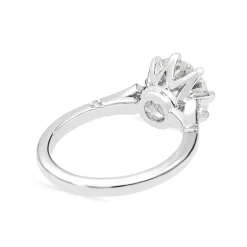 Platinum 3.06ct Old Cut Diamond Solitaire Ring