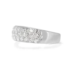 Platinum 1.00ct Pavè Diamond Band Ring