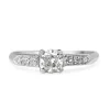 Platinum Cushion Vintage Diamond Ring