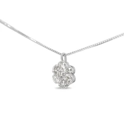 Platinum Daisy Diamond Necklace
