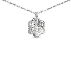 Platinum Daisy Diamond Necklace