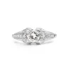 Platinum Deco Old Cut Diamond Ring