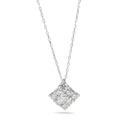 Platinum Diamond Cluster Pendant