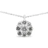 Platinum Diamond Cluster Necklace