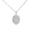 Platinum Diamond Cluster Necklace