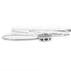 Platinum Diamond Cluster Daisy Necklace