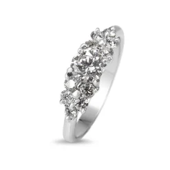 Platinum Diamond Cluster Ring