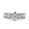 Platinum Diamond Daisy Cluster Ring
