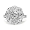 Platinum Diamond Daisy Ring