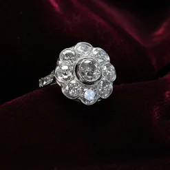 Platinum Diamond Daisy Ring