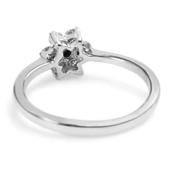 Platinum Diamond Flower Ring