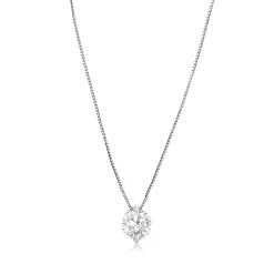 Platinum Diamond Solitaire Pendant
