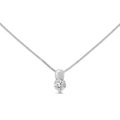 Platinum Diamond Solitaire Necklace