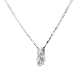 Platinum Diamond Solitaire Necklace