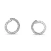 Platinum Diamond Twist Hoop Earrings