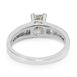 Platinum Emerald Cut Diamond Ring
