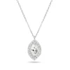 Platinum Marquise Diamond Halo Necklace