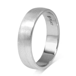Platinum Matte Finish 5mm Band Ring