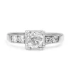 Platinum Old Cut Diamond Ring