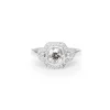 Platinum Old Cut Diamond Art Deco Style Ring