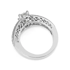 Platinum Oval Diamond Filigree Ring
