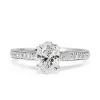 Platinum Oval Diamond Solitaire Ring