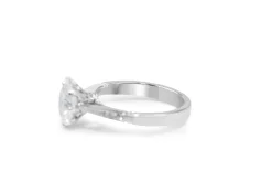 Platinum Oval Solitaire Diamond Ring