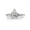 Platinum Pear Shape Diamond Ring