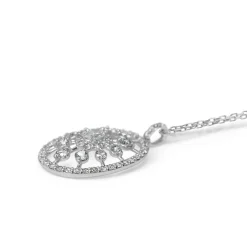 Platinum Pierced Out Diamond Necklace
