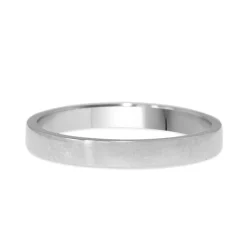 Platinum Plain Flat 2.6mm Band Ring
