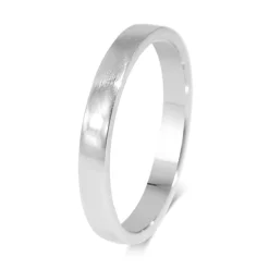 Platinum Plain Flat 2.6mm Band Ring